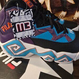 Fila Men's MB Jamal Mashburn M3 Basketball Shoes Size 11 Purple Blue 1BM01742019